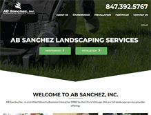 Tablet Screenshot of absanchezlandscapes.com